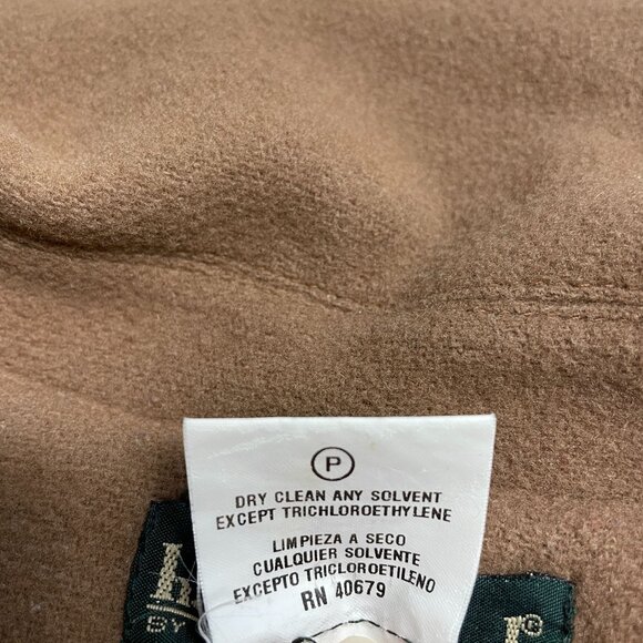 HARVE BENARD COAT PEACOAT BUTTON UP WOMENS SIZE 12 WOOL BLEND LINED CAMEL BROWN - Picture 6 of 9